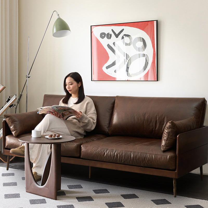 Vittoro Top Grain Leahter Straight Sofa