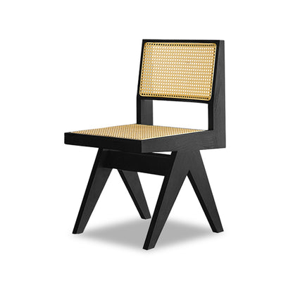 Aruna Solid Wood Modern Rattan Armchair