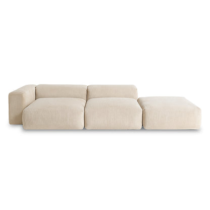 Mobilious-Velvra Corduroy Deep Seat Modular Sectional
