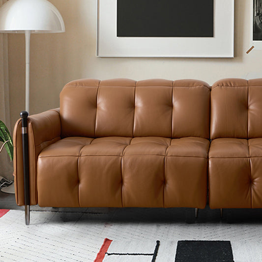 Aurelia Top Grain Leahter Sofa with Adjustable Headrest