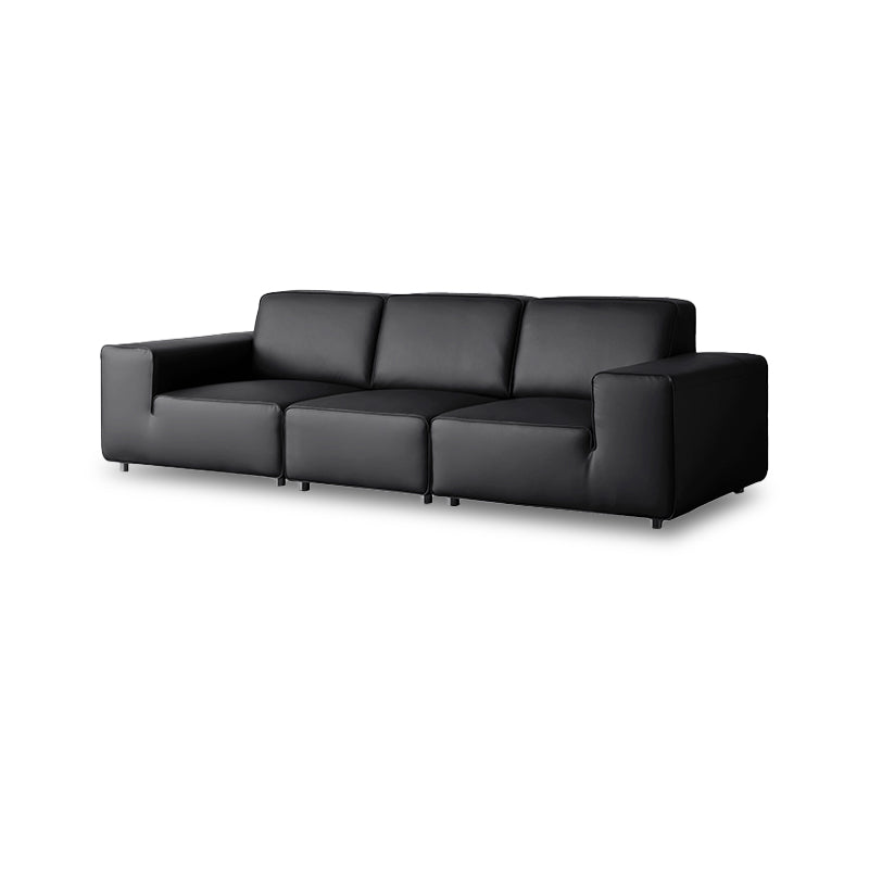 Mobilious-Vittore Top Grain Leather Black Sofa