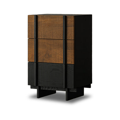 Yusa Solid Wood Black Wabi Dresser