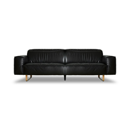 Mobilious - Treccia Top Grain Leather Straight Sofa