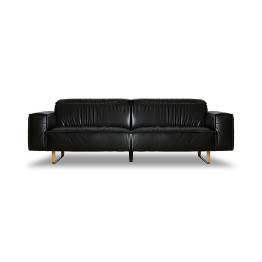 Mobilious - Treccia Top Grain Leather Straight Sofa