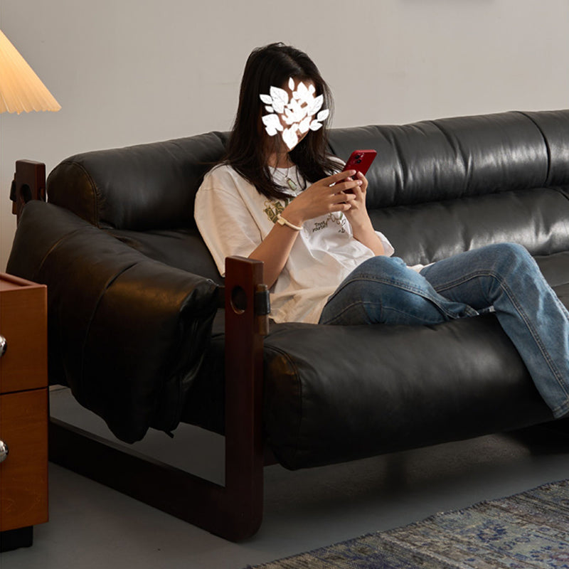 Solvu Top Grain Leahter Straight Sofa