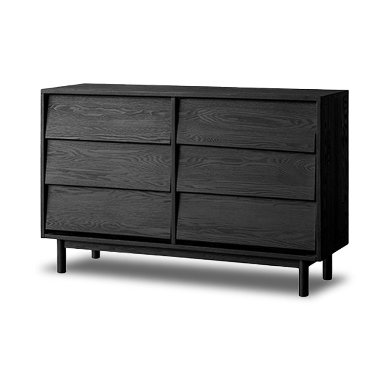 Nero Doma Solid Wood Black Modern Dresser