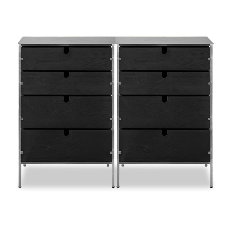 Alveo Solid Wood Black Storage Dresser