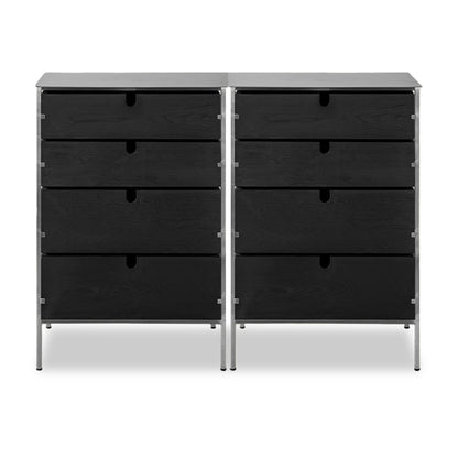Alveo Solid Wood Black Storage Dresser