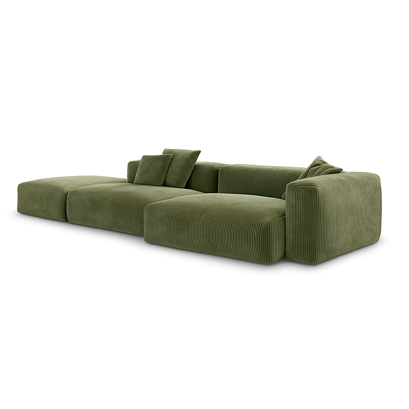 Mobilious-Verdino Corduroy Retro Green Modular Sectional