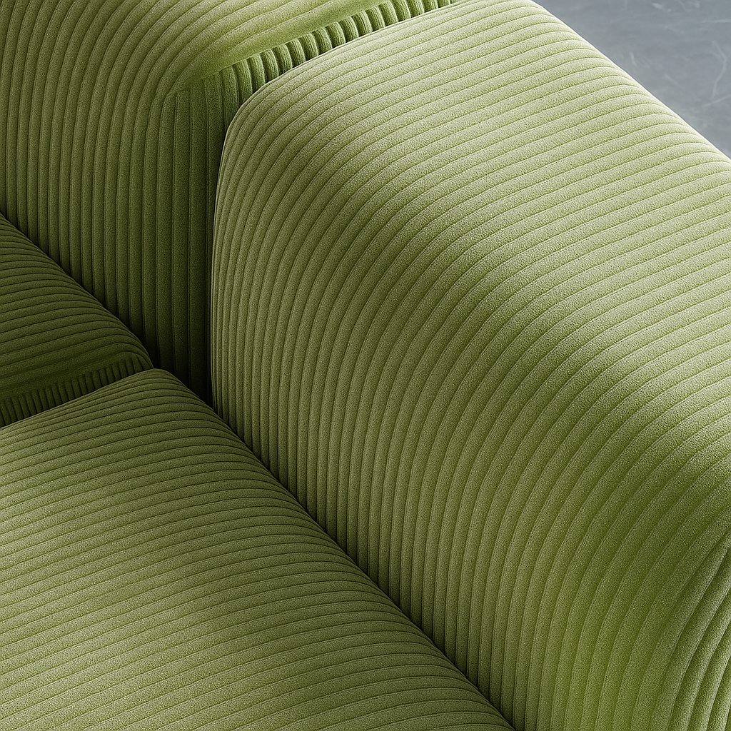 Mobilious-Verdino Corduroy Retro Green Modular Sectional