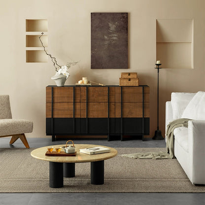 Yusa Solid Wood Black Wabi Dresser