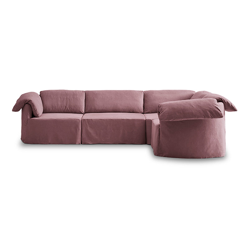 Murelle Linen Fabric Washable Purple Sofa