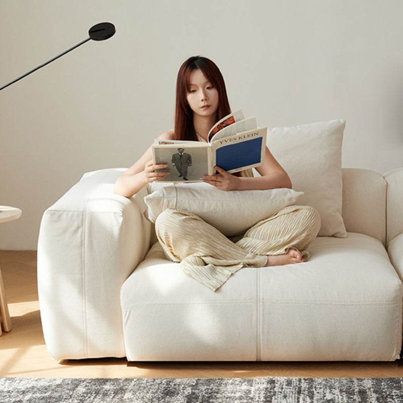 Mobilious -Glaciera Denim Slipcovered White Sofa