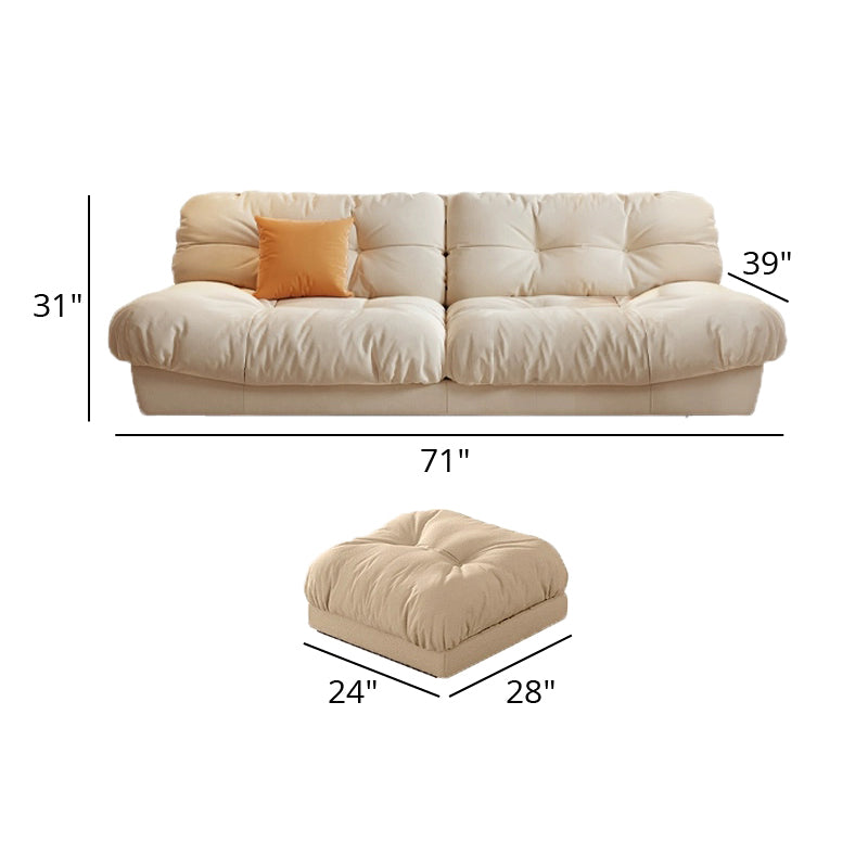 Nuvella Cloud Cream Lazy Sofa - Plus