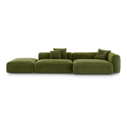 Verdino Corduroy Retro Green Modular Sectional