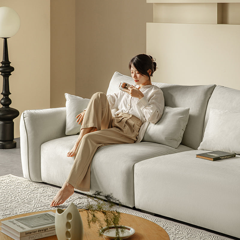 Mobilious-梵·Brahman|Soffiella Cream Straight Sofa Couch