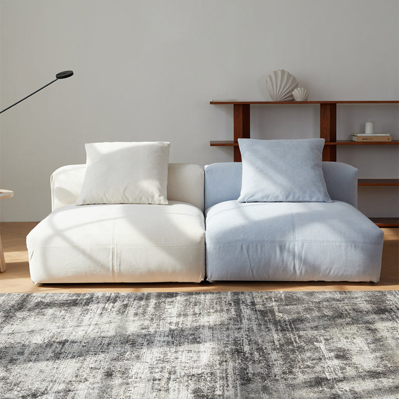 Mobilious -Glaciera Denim Slipcovered White Sofa