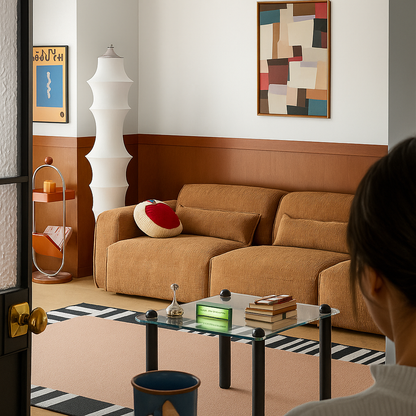 Mobilious-Kuruna Corduroy Retro Japanese Fabric Sofa