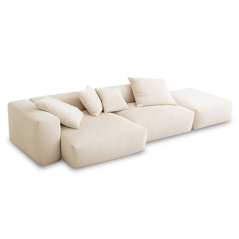 Mobilious-Velvra Corduroy Deep Seat Modular Sectional