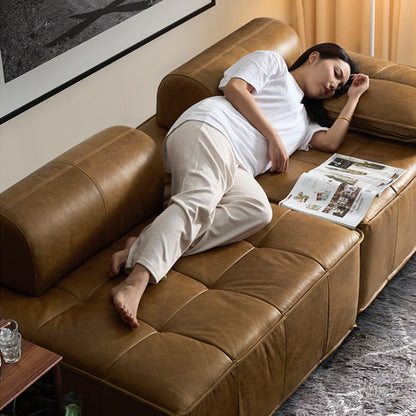 Lusvène Top Grain Leahter Modular Sofa