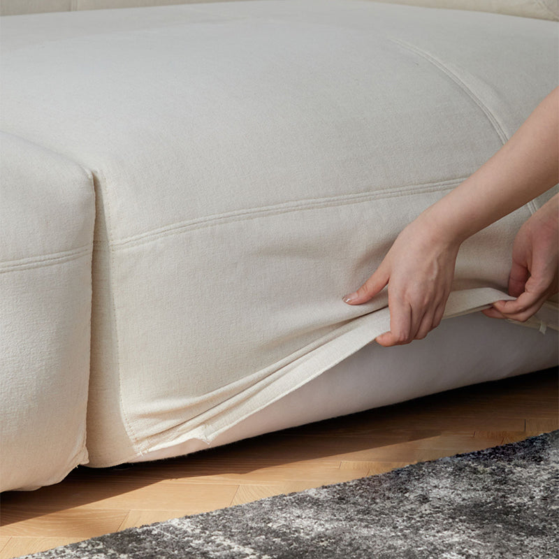 Mobilious -Glaciera Denim Slipcovered White Sofa