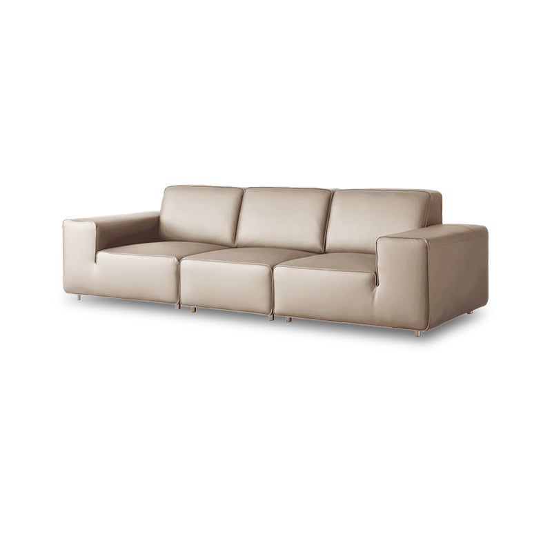 Mobilious-Vittore Top Grain Leather Black Sofa