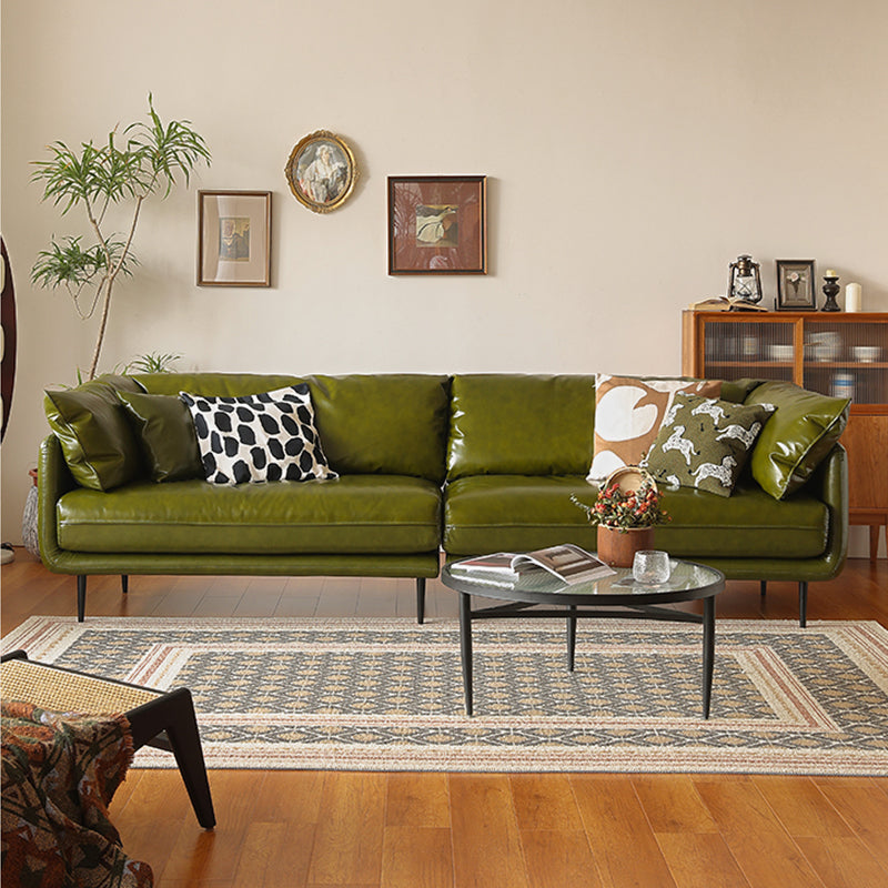 Nojara Top Grain Leather Straight Modular Sofa