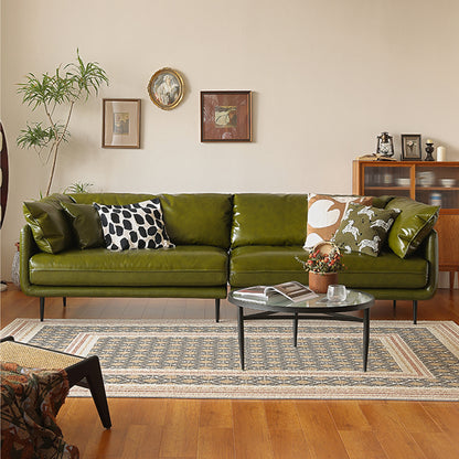 Nojara Top Grain Leather Straight Modular Sofa
