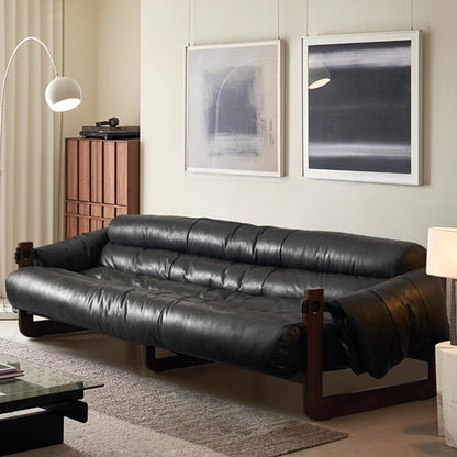 Solvu Top Grain Leahter Straight Sofa
