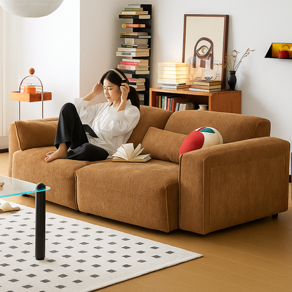 Mobilious-Kuruna Corduroy Retro Japanese Fabric Sofa