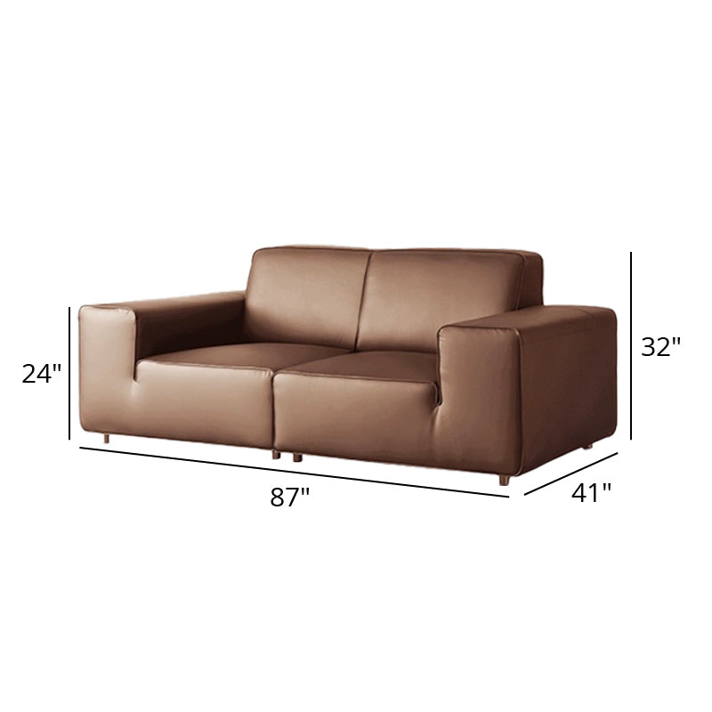 Mobilious-Vittore Top Grain Leather Black Sofa