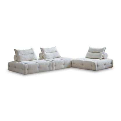 Mobilious-Stratto Gray Modular Chenille Fabric Sofa