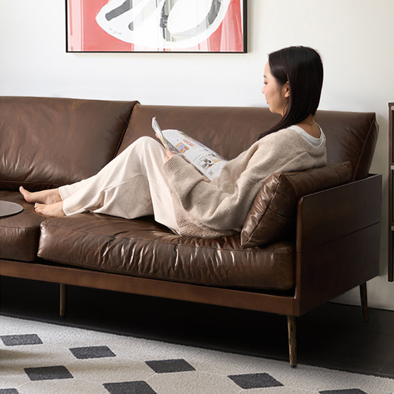 Vittoro Top Grain Leahter Straight Sofa