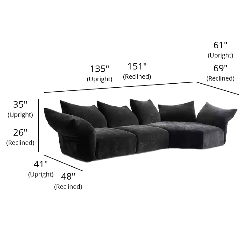 Mobilious-Petalla Chenille Modern Modular Sofa / Sectional