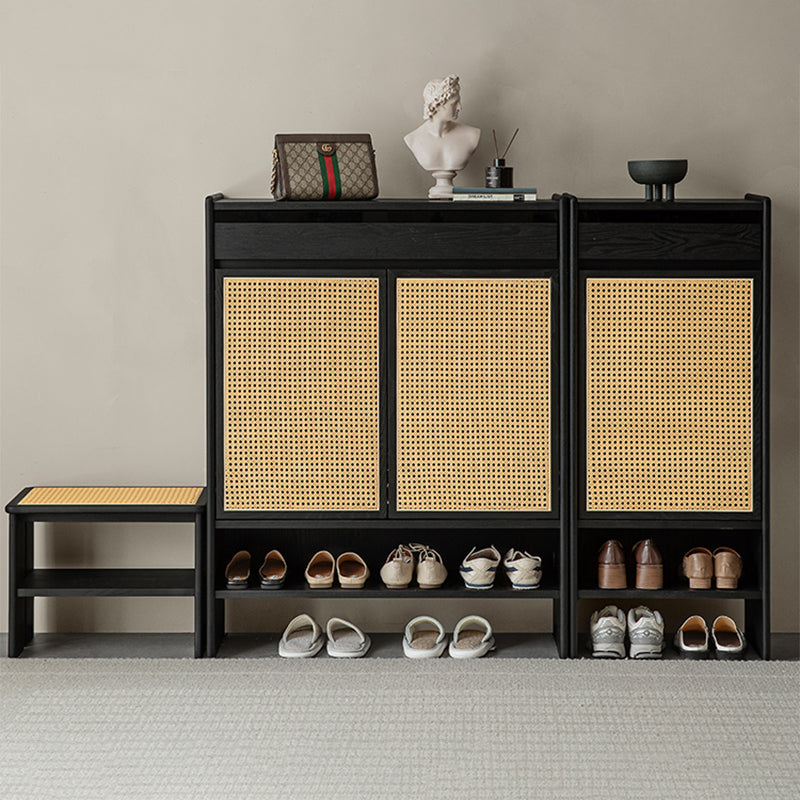 Rattanéa Solid Wood Rattan Shoe Cabinet