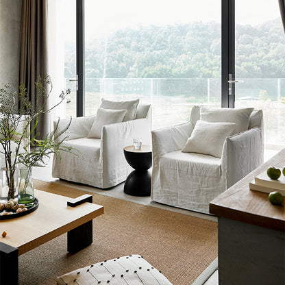 Soluna Dew-Retted Linen Fabric Washable Sofa