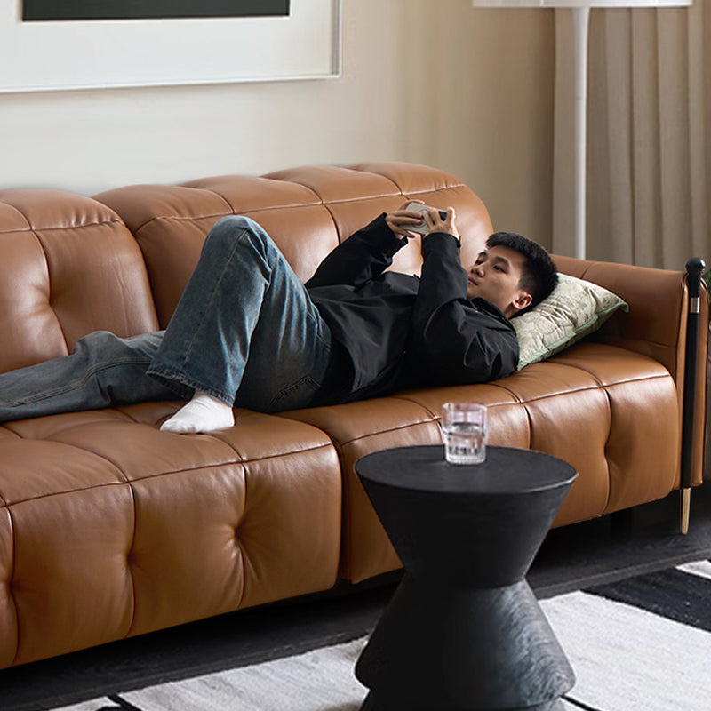 Aurelia Top Grain Leahter Sofa with Adjustable Headrest