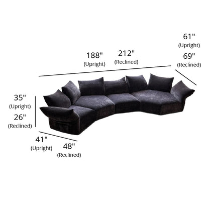 Mobilious-Petalla Chenille Modern Modular Sofa / Sectional
