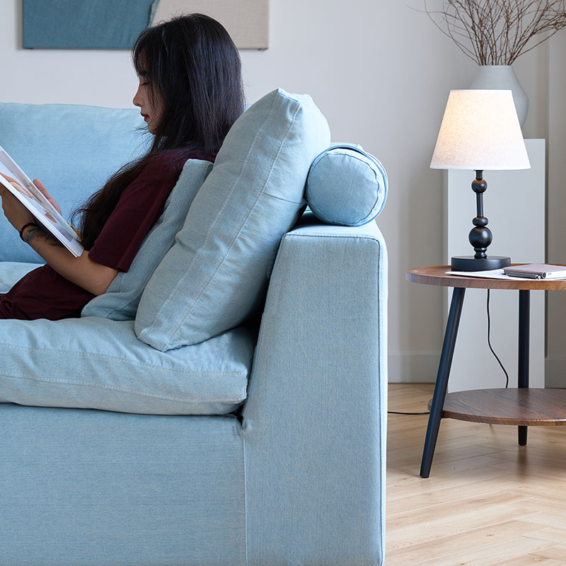 Mobilious-Nuvola Denim Slipcovered Blue Cloud Couch