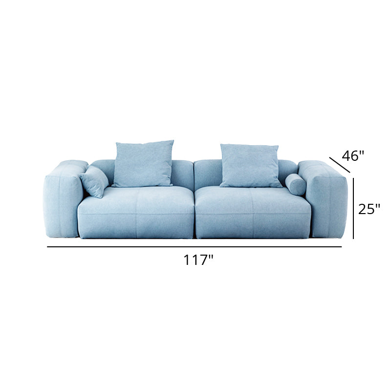 Mobilious -Glaciera Fabric Washable Blue Sofa