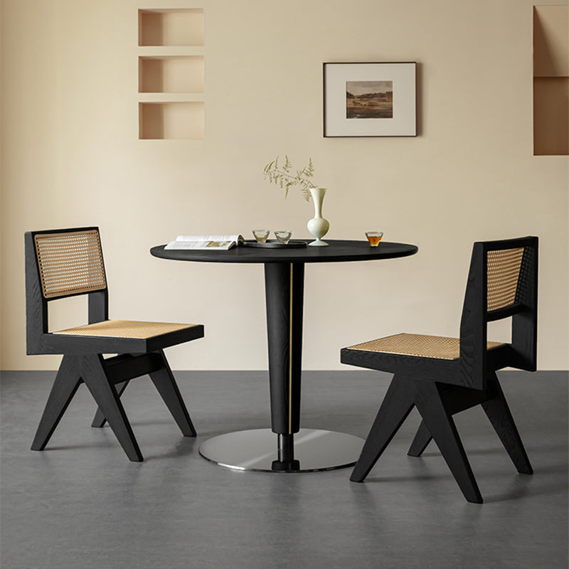 Aruna Solid Wood Modern Rattan Armchair