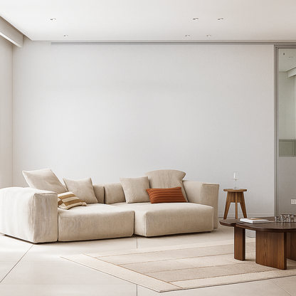 Mobilious-Velvra Corduroy Deep Seat Modular Sectional