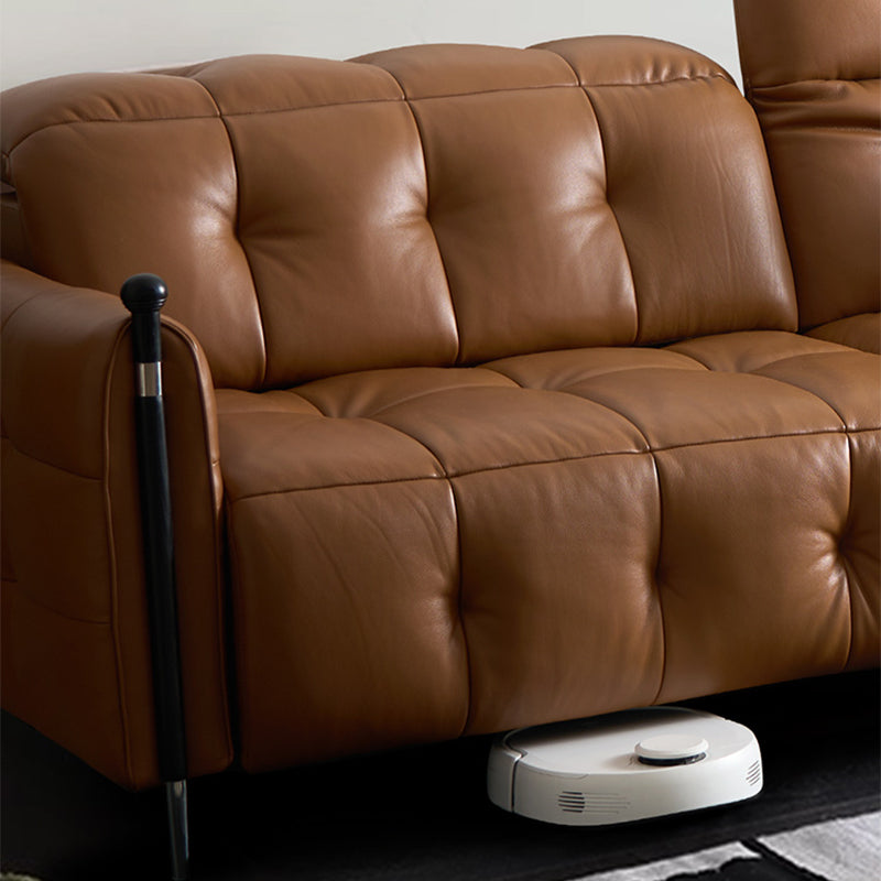 Aurelia Top Grain Leahter Sofa with Adjustable Headrest