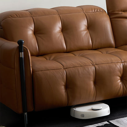 Aurelia Top Grain Leahter Sofa with Adjustable Headrest