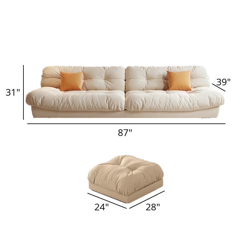 Nuvella Cloud Cream Lazy Sofa - Plus