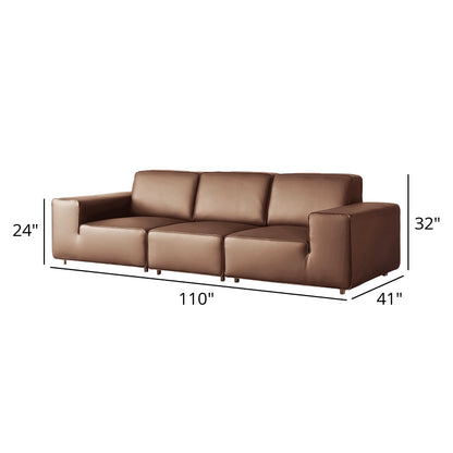 Mobilious-Vittore Top Grain Leather Black Sofa