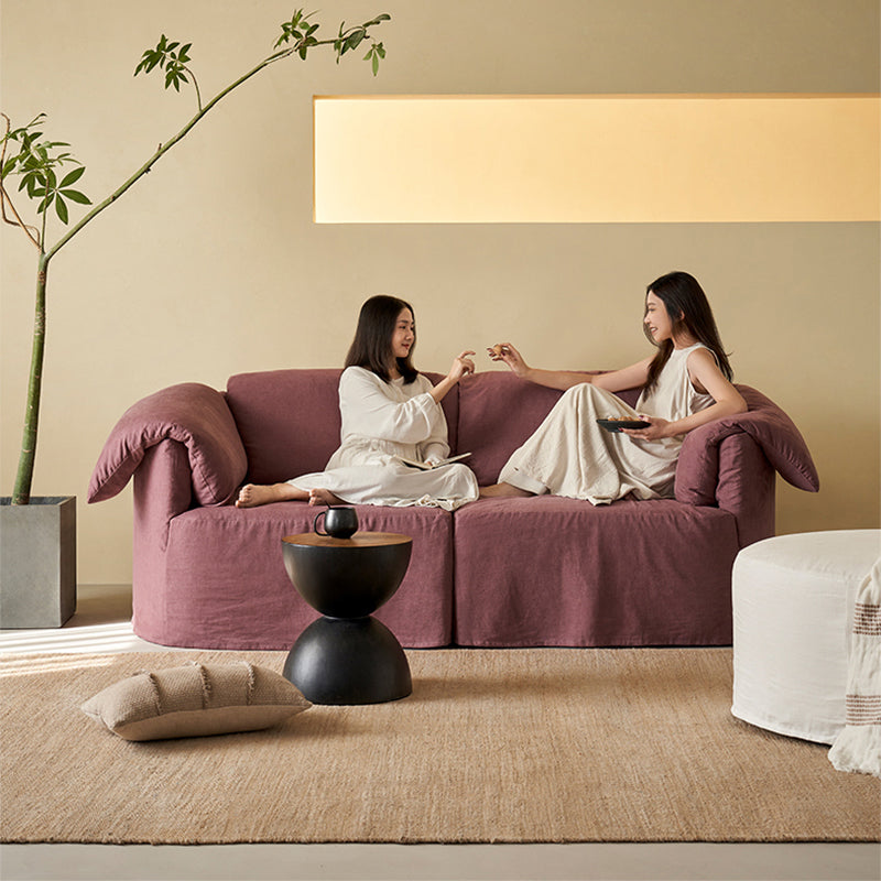 Murelle Linen Fabric Washable Purple Sofa