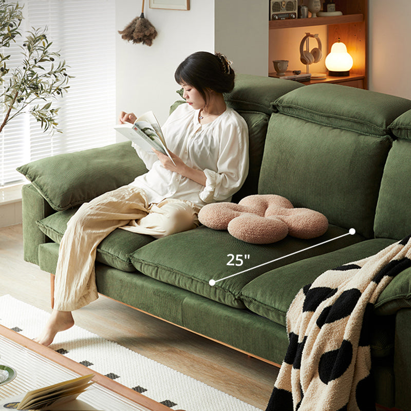 Mobilious-Bosvella Corduroy Retro Green Washable Sofa