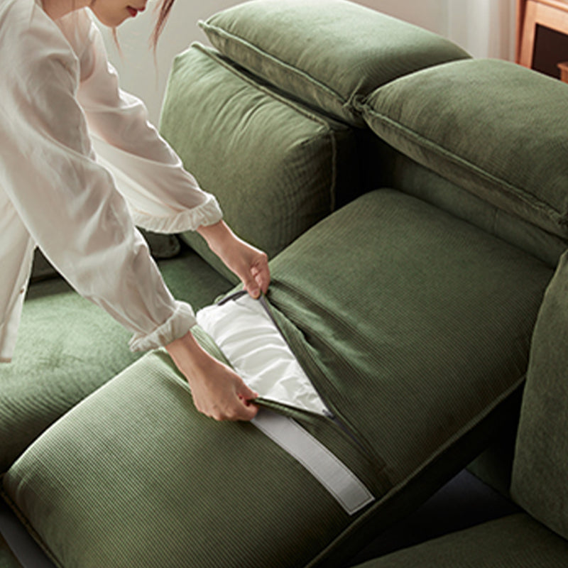 Mobilious-Bosvella Corduroy Retro Green Washable Sofa