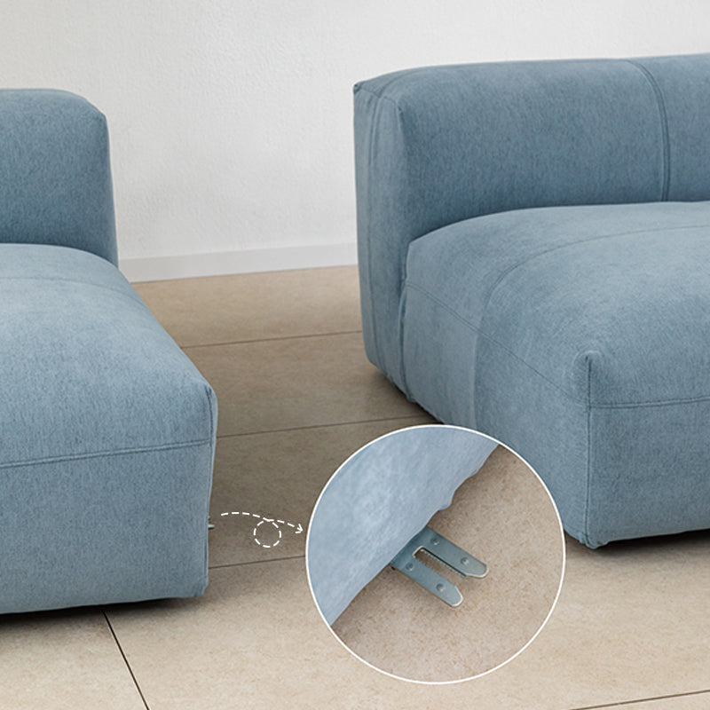 Mobilious -Glaciera Fabric Washable Blue Sofa